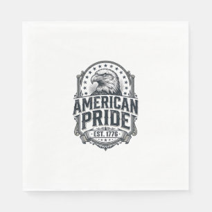 Servilleta De Papel Orgullo Americano Águila Camiseta Patriótica Vinta