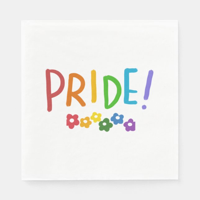 Servilleta De Papel Orgullo Amor Orgullo Pegatina (Anverso)