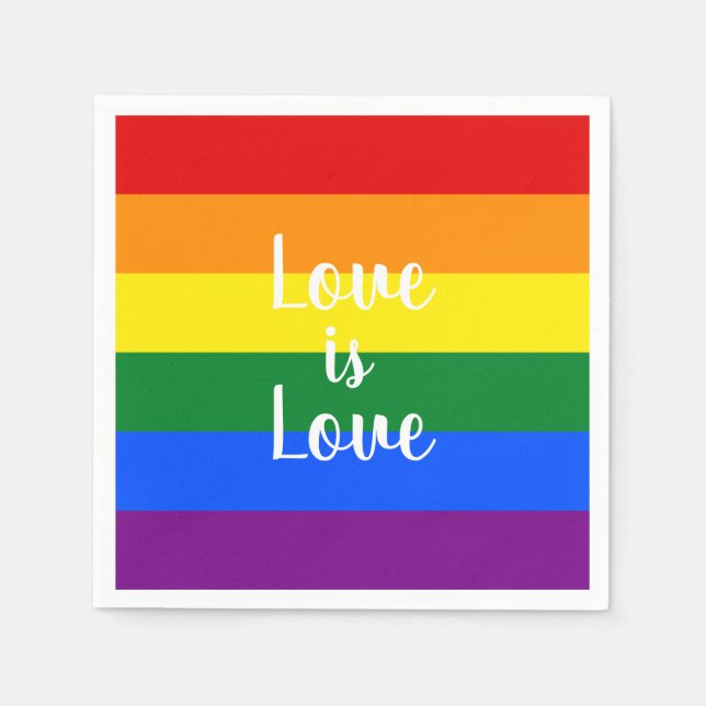 Servilleta De Papel Orgullo arcoiris - (Anverso)