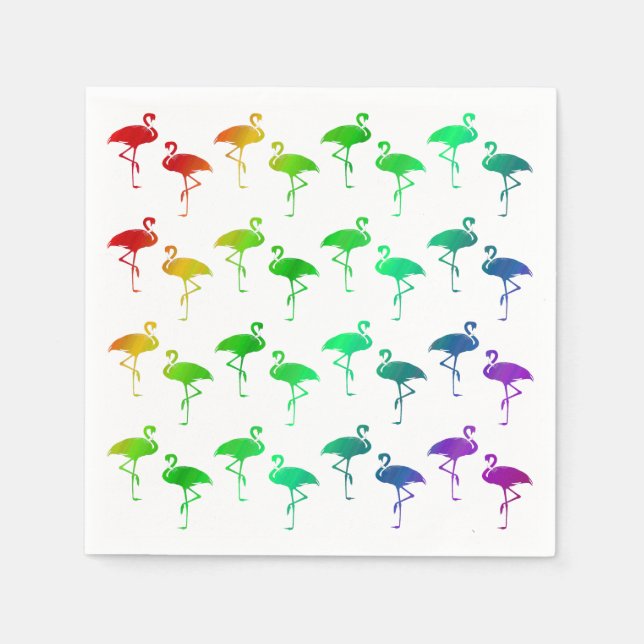 Servilleta De Papel Orgullo arcoiris Modelo LGBTQ Flamingos (Anverso)