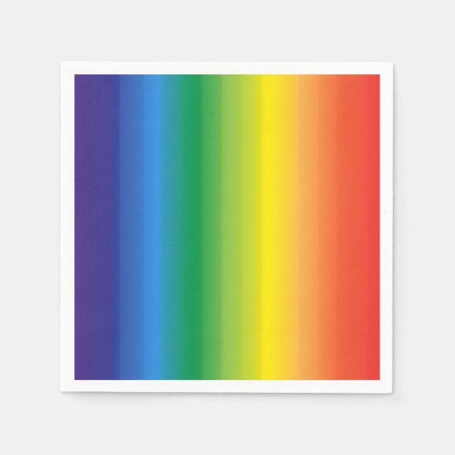 Servilleta De Papel Orgullo Arcoíris Ombre (Anverso)