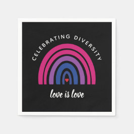Servilleta De Papel Orgullo bisexual que celebra la diversidad el amor