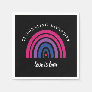 Servilleta De Papel Orgullo bisexual que celebra la diversidad el amor