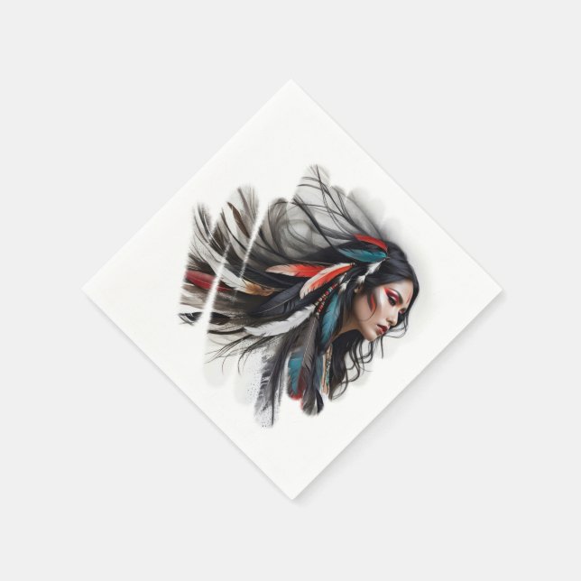 Servilleta De Papel Orgullo Cherokee 4 (Borde)