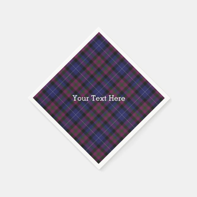 Servilleta De Papel Orgullo de Escocia Tartan Plaid Paper Napkins (Borde)