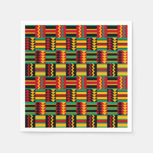 Servilleta De Papel Orgullo de tejer de cestas africanas rojo amarillo