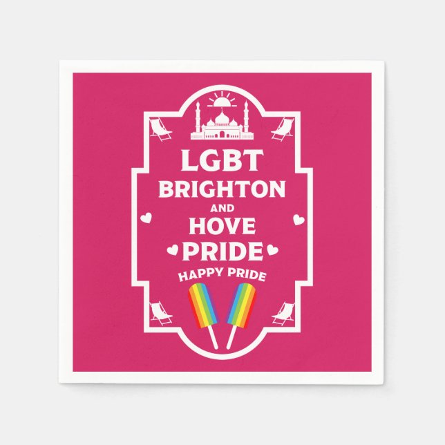 Servilleta De Papel Orgullo Gay Brighton (Anverso)