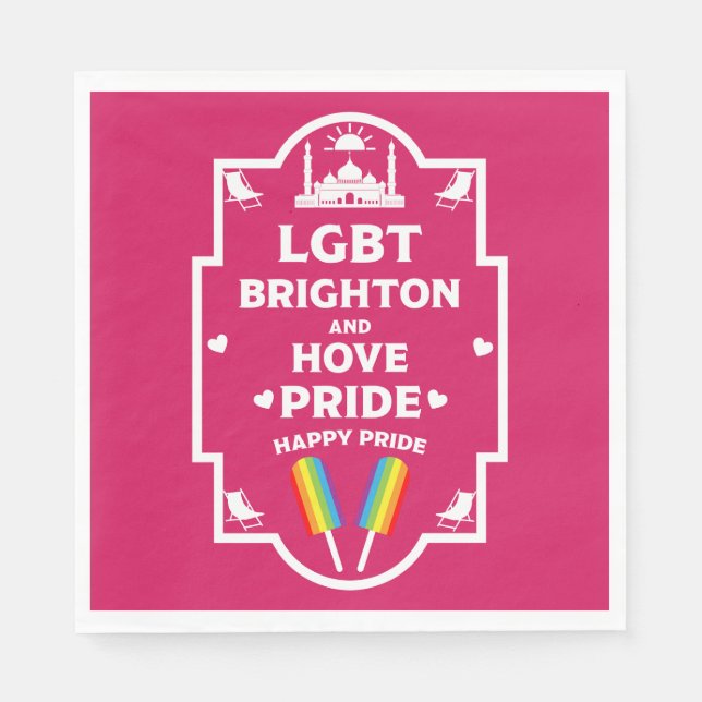 Servilleta De Papel Orgullo Gay Brighton (Anverso)