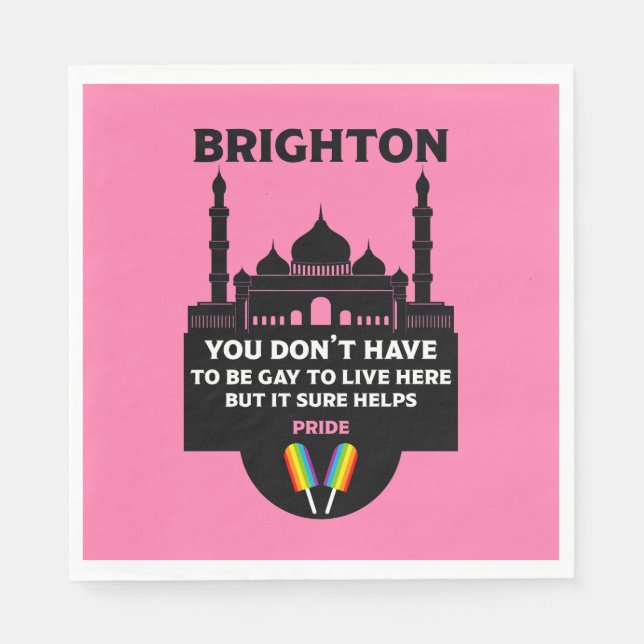 Servilleta De Papel Orgullo Gay Brighton (Anverso)