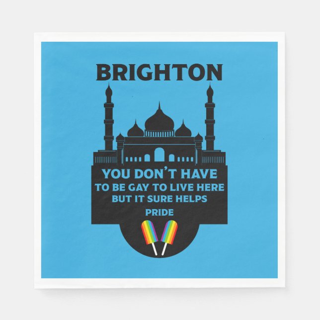 Servilleta De Papel Orgullo Gay Brighton (Anverso)