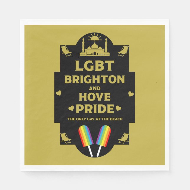 Servilleta De Papel Orgullo Gay Brighton (Anverso)