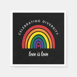 Servilleta De Papel Orgullo gay LGBT que celebra la diversidad el amor