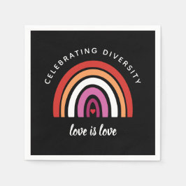 Servilleta De Papel Orgullo Lesbiano Celebrando La Diversidad El Amor