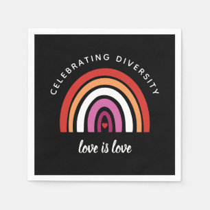 Servilleta De Papel Orgullo Lesbiano Celebrando La Diversidad El Amor 