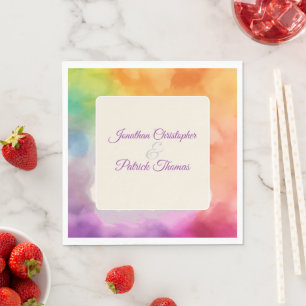 Servilleta De Papel Orgullo LGBTQ Boda amor arcoiris