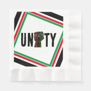 Servilleta De Papel orgullo negro bandera panafricana roja verde puño