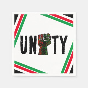 Servilleta De Papel orgullo negro bandera panafricana roja verde puño
