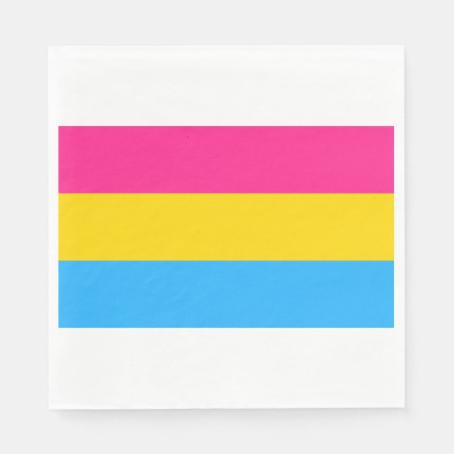 Servilleta De Papel Orgullo Pansexual (Bandera Pan) (Anverso)