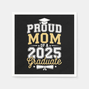 Servilleta De Papel Orgullosa Madre De Un Graduado 2025 Graduación