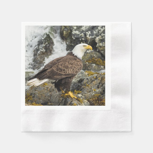 Servilleta De Papel Orgulloso Bald Eagle (Anverso)