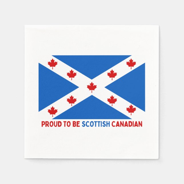 SERVILLETA DE PAPEL ¡ORGULLOSO DE SER CANADIENSE ESCOCIA! (Anverso)