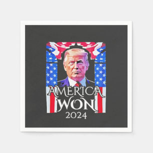 Servilleta De Papel Orgulloso Maga Americano Trump Ganó Día de Inaugur
