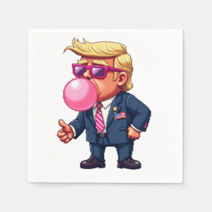 Servilleta De Papel Orgulloso Maga Trump Pixel Presidente Día de Inaug