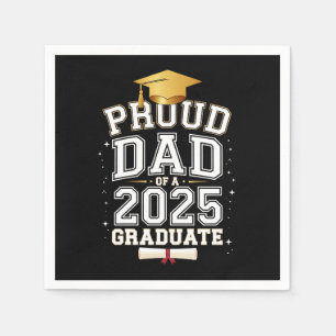 Servilleta De Papel Orgulloso Papá De Un Graduado 2025 Graduación Fami