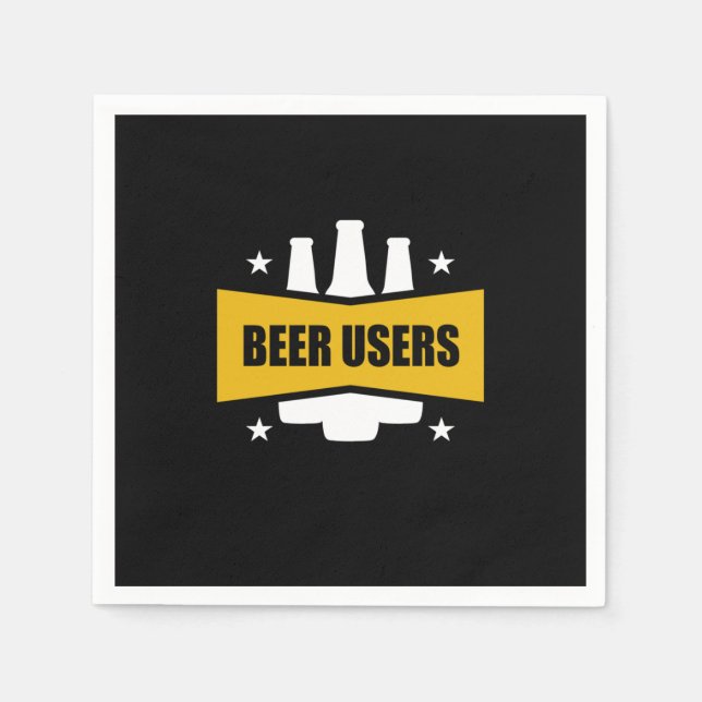 Servilleta De Papel Orgullosos usuarios de cerveza (Anverso)