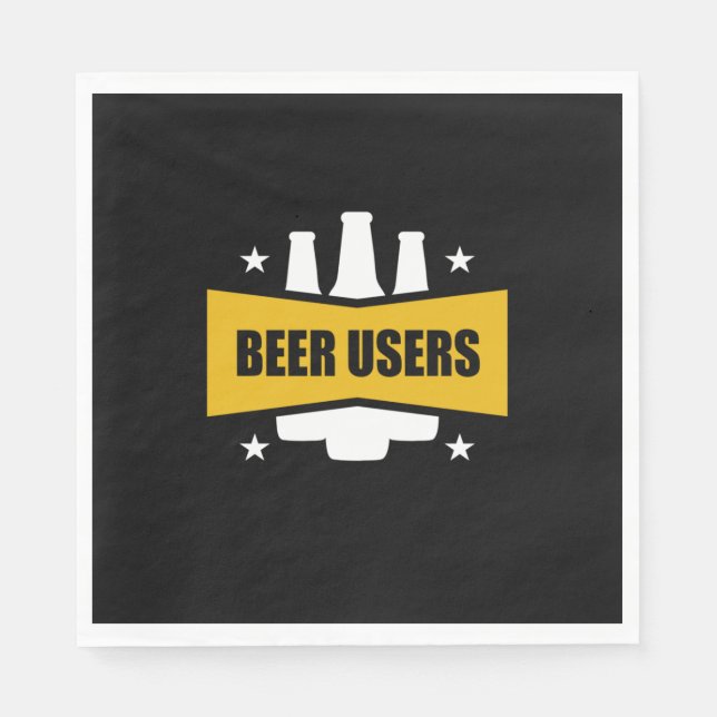 Servilleta De Papel Orgullosos usuarios de cerveza (Anverso)