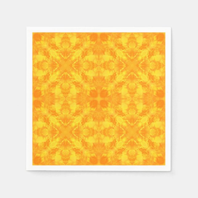 Servilleta De Papel Ornamento amarillo (Anverso)