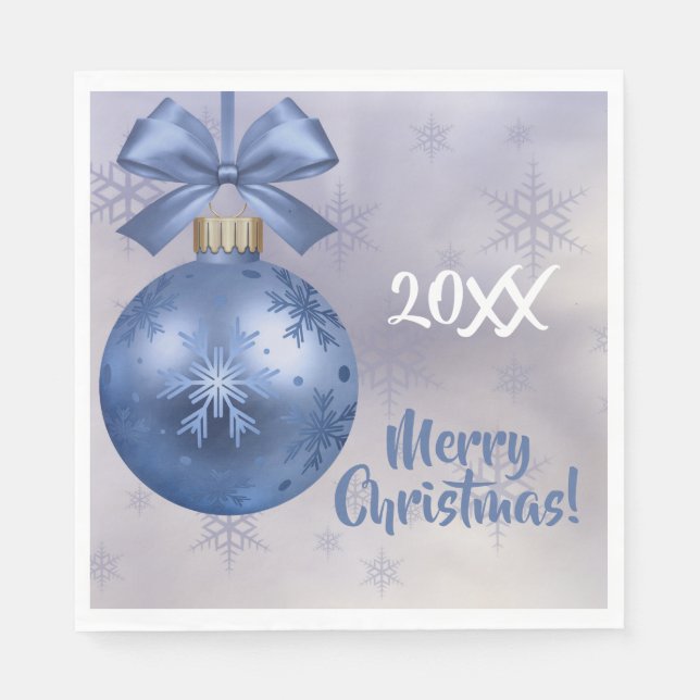 Servilleta De Papel Ornamento azul Bobble en servilletas de cinta de s (Anverso)