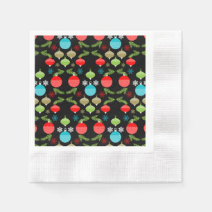 Servilleta De Papel Ornamento clásico de bauble navideño