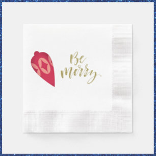 Servilleta De Papel Ornamento de color Berry festivo Be Merry