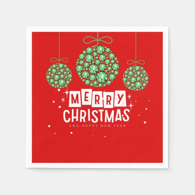 Servilleta De Papel Ornamento de Navidad (Anverso)