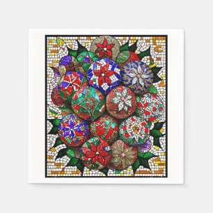 Servilleta De Papel Ornamento de Navidad festivo Mosaico de Vidrio Man