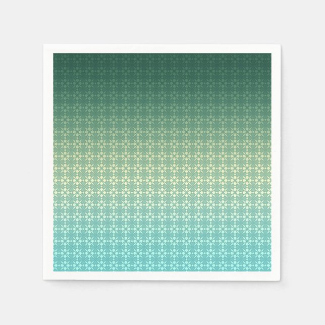 Servilleta De Papel Ornamento floral, gradiente (Anverso)