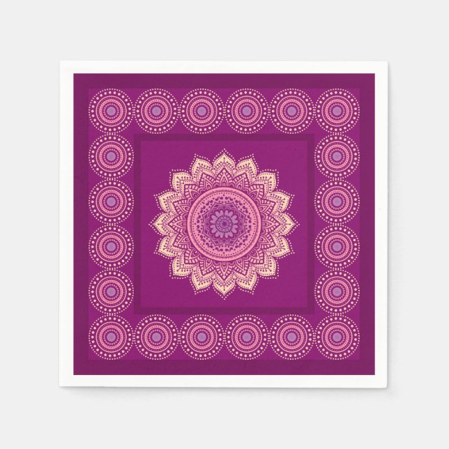 Servilleta De Papel Ornamento indio (Anverso)