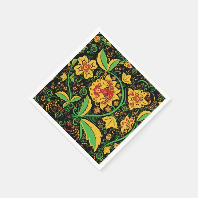 Servilleta De Papel Ornamento nativo ruso (Borde)