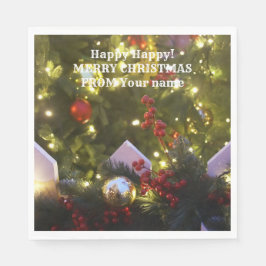 Servilleta De Papel Ornamentos de árboles de Navidad