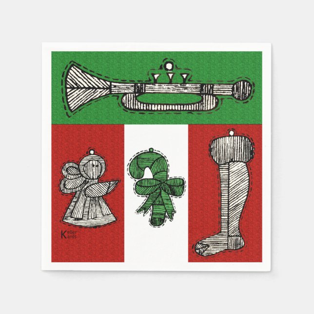 Servilleta De Papel Ornamentos de época (Anverso)