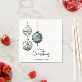 Servilleta De Papel Ornamentos de estilo nórdico moderno Feliz Navidad