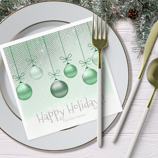 Servilleta De Papel Ornamentos de Navidad Green ID251 (Subido por el creador)
