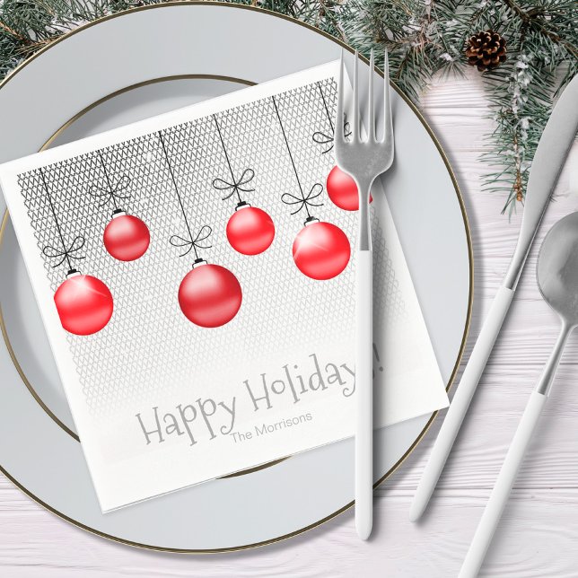 Servilleta De Papel Ornamentos de Navidad Red ID251 (Subido por el creador)