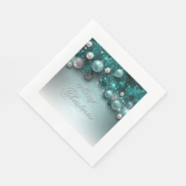 Servilleta De Papel Ornamentos de vacaciones para navidades - Verde az