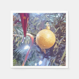 Servilleta De Papel Ornamentos feriados de invierno