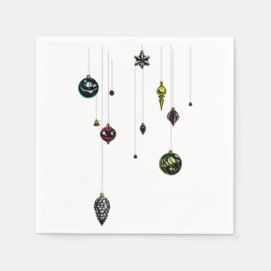 Servilleta De Papel Ornamentos Vintage de Navidad 31