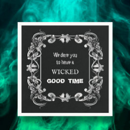 Servilleta De Papel Ornate Border Black Halloween