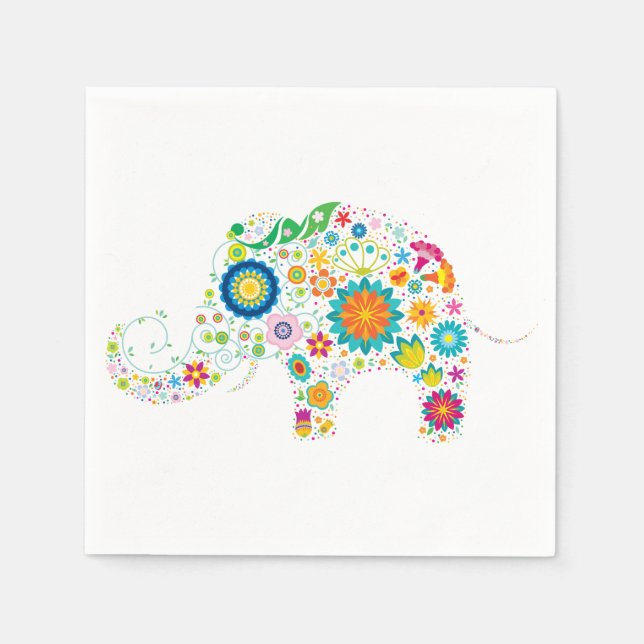 Servilleta De Papel Ornate Elephant (Anverso)