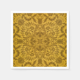Servilleta De Papel Ornate gold floral pattern with symmetrical